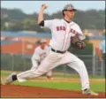  ?? BARRY TAGLIEBER - FOR DIGITAL FIRST MEDIA ?? Spring City pitcher Nick Brauer delivers against Broomall Sunday night.