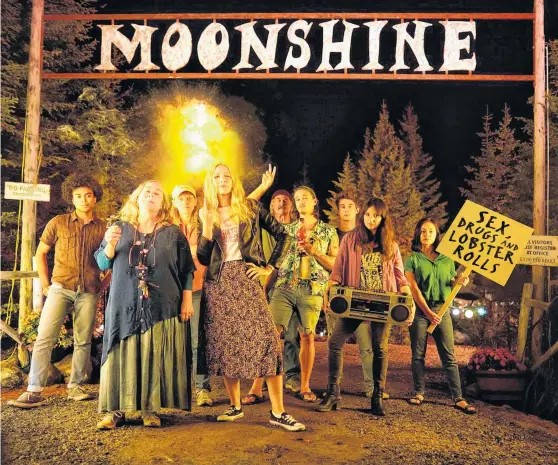  ??  ?? The cast of CBC'S new Hubbards-shot comedy Moonshine are fired up for the series premiere on Tuesday, Sept. 14 at 9 p.m.