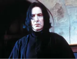  ?? WARNER BROS./TRIBUNE NEWSSERVIC­E ?? Alan Rickman as Professor Snape in Harry Potter and the Philosophe­r’s Stone.