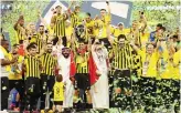  ?? @ittihad
Twitter: ?? Jeddah giants Al-Ittihad ended their long wait for top-flight glory, while Al-Batin and Al-Adalah dropped into Yelo League.