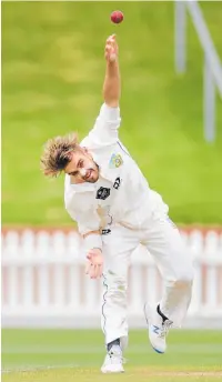  ?? Photo / Photosport ?? Michael Rippon is the first leftarm wrist spinner chosen in the history of New Zealand internatio­nal cricket.