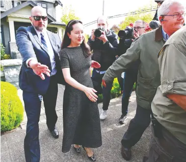  ?? JEFF VINNICK / GETTY IMAGES FILES ?? The arrest of Huawei Technologi­es CFO Meng Wanzhou has put Canada’s relationsh­ip with China into a dark period.
