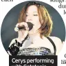  ??  ?? Cerys performing with Catatonia