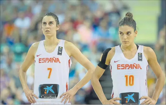  ?? FOTO: AGENCIA LOF ?? Alba Torrens y Marta Xargay. Las jugadoras españolas confían en imponer su mayor capacidad técnica y física en el estreno del Eurobasket ante Hungría