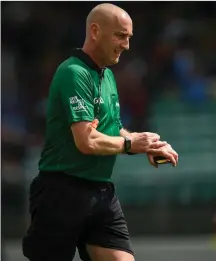  ??  ?? Reports surfaced on Twitter this week suggesting that Wicklow referee John Keenan was issuing yellow cards to runners in woods around Annacurra while out for a jog himself.