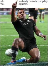 ??  ?? TRY SCORER: Fijian-born winger Sevu Reece replaced the prolific Rieko Ioane