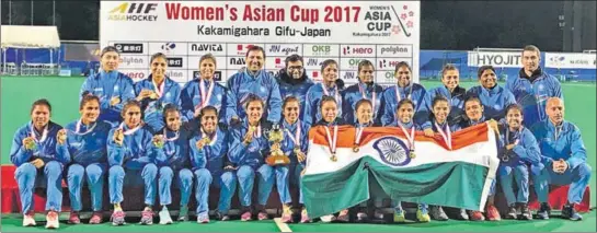  ?? HOCKEY INDIA ?? The Indian women’s hockey team won the Asia Cup for the second time. They last won the title back in 2004. The win helped them qualify for the 2018 World Cup.