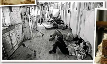  ??  ?? BREAK TIME: Central Shearing crew at lunch at Wurrook, near Rokewood, Victoria.