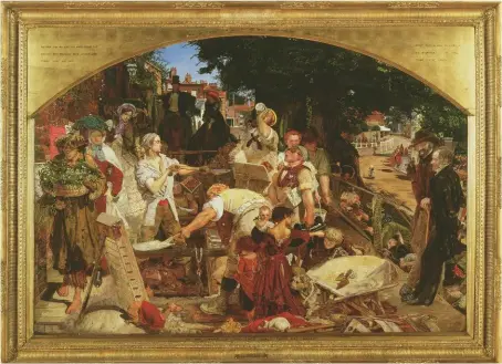  ??  ?? Work, 1852– 65, by Ford Madox Brown (1821–93), 64½in by 88in, Manchester Art Gallery