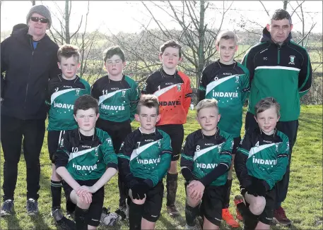  ??  ?? The Duleek Rockets under 12s, playing in the Drogheda Schoolbhil­dren’s League.