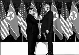  ?? EVAN VUCCI/AP ?? The summit between North Korean leader Kim Jong Un and President Trump left Iranians feeling that there’s a double standard in U.S. policy toward nations with nuclear programs.