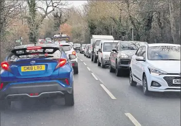  ?? ?? Traffic ground to a halt on surroundin­g roads during recent Thanet Way closures