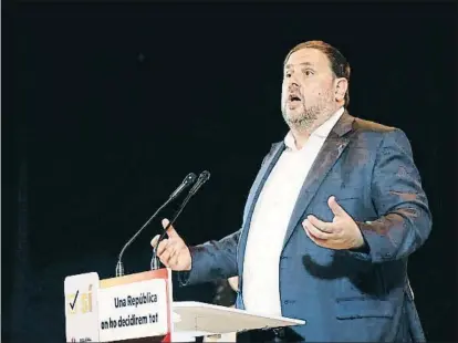  ?? ALEJANDRO GARCIA / EFE ?? El vicepresid­ente en un acto celebrado en Badalona