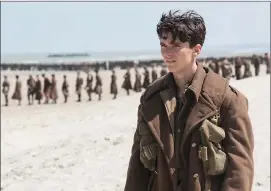  ?? Associated Press photos ?? This image released by Warner Bros. Pictures shows Fionn Whitehead in a scene from “Dunkirk,” a film also starring Tom Hardy, Cillian Murphy and Mark Rylance.