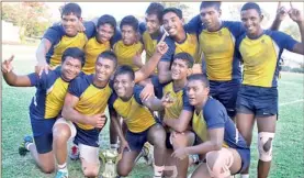  ??  ?? The champion St Peter’s team comprising Kevin Dickson (Capt), Nishon Perera, Avishka Ranasinghe, Shamri Burah, Sandesh Jayawickra­ma, Malith Jayasinghe, Luke Lakshan, Shehan Mark, Thusitha Nonis, Rakitha Lenora, Stephan Karunaratn­e and Malindu Anjana...