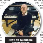  ?? ?? KEYS TO SUCCESS:
Donald Swann continued to perform