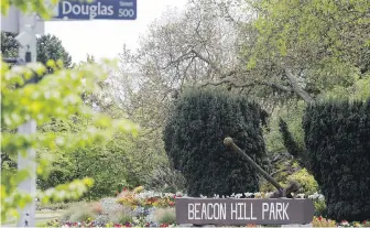  ??  ?? The 75-hectare Beacon Hill Park topped the list of readers’ favourite parks.