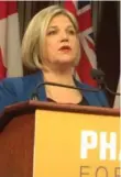  ??  ?? NDP Leader Andrea Horwath is visiting Ontario communitie­s most affected by hospital overcrowdi­ng.