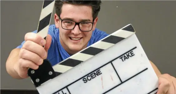  ?? Photo: Contribute­d ?? ACTION TIME: Toowoomba Grammar School student William Stallman attended the USQ Film, Television and Radio Two-Day Experience.