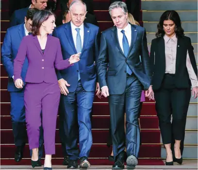  ?? EFE ?? Los ministros de Exteriores celebraron ayer una cumbre informal de la Alianza Atlántica