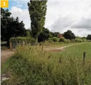  ??  ?? 1 1. The trackbed at the site of Kingsley Halt crossing and station, which was located on this side of the road.