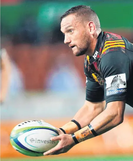  ??  ?? Aaron Cruden and the Chiefs must continue winning to keep their destiny in their own hands.