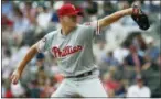  ?? TAMI CHAPPELL — THE ASSOCIATED PRESS ?? Phillies starting pitcher Nick Pivetta delivers a pitch against the Braves in Atlanta Sunday.