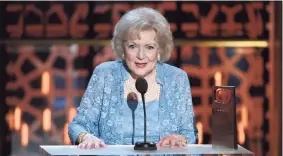  ?? Chris Pizzello / Associated Press file photo ?? The late Betty White was a tireless advocate for animals her entire life, from caring for homeless animals as a child to launching her own weekly TV show “The Pet Set” dedicated to her celebrity friends and their pets.