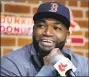  ?? Elise Amendola / Associated Press ?? The Boston Red Sox’s David Ortiz speaks during a news conference before a game against the Toronto Blue Jays at Fenway Park, in Boston, on Sept. 20, 2016. Officials say Ortiz, who was shot in the Dominican Republic on June 9, at an outdoor cafe, was the victim of incompeten­t criminals who were trying to kill a man next to him.