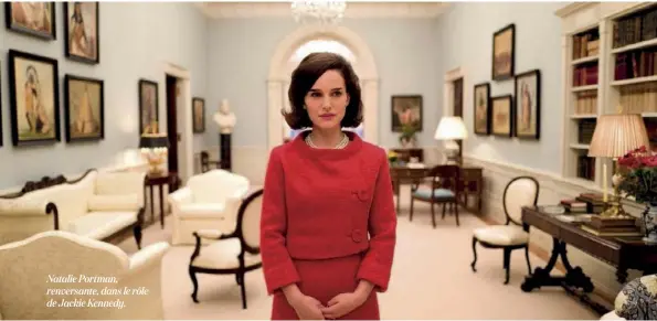  ??  ?? Natalie Portman, renversant­e, dans le rôle de Jackie Kennedy.