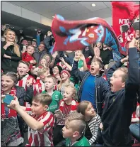  ??  ?? CUP FEVER: Fans at Lincoln’s clubhouse yesterday