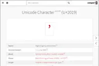 ??  ?? De website van Compart biedt een zeer overzichte­lijke (Engelstali­ge) zoekmachin­e voor Unicode-tekens.