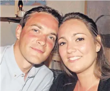  ??  ?? Oliver Dearlove, 30, with girlfriend Claire Wheatley. The couple lived in Eltham, south-east London, and were planning to have a baby