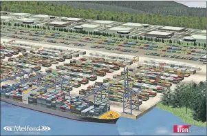  ?? SUBMITTED PHOTO ?? This is a sketch of the proposed Melford terminal in Guysboroug­h County.