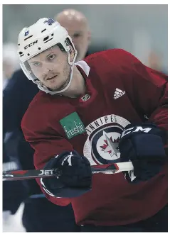  ?? KEVIN KING ?? A major difference this time around for a new contract is that Winnipeg Jets defenceman Jacob Trouba has the right to file for arbitratio­n, something he didn’t have coming out of his entry-level deal.