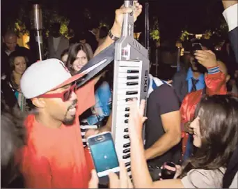  ?? David Morrison ?? DAM FUNK rocks his keytar at the Mondrian, one of several Sunset hotels now hosting live music series.