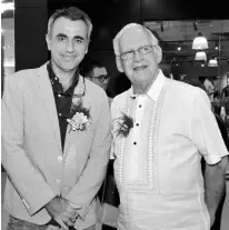  ?? ?? FOOD entreprene­ur and Gerald.ph founder Gerald Egasse (left) and Fr. Bernard Holzier who leads the Frenchfoun­ded religious congregati­on Augustinia­ns of the Assumption in the Philippine­s.