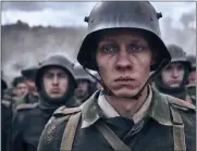  ?? REINER BAJO — NETFLIX VIA AP ?? This image released by Netflix shows Felix Kammerer in a scene from “All Quiet on the Western Front.”