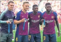  ??  ?? Griezmann, Lucas, Lemar, Vermaelen, Rakitic, Dembélé y Umtiti.