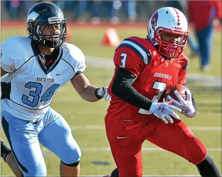  ?? MEDIANEWS GROUP FILE PHOTO ?? No. 5Upper Dublin 2015is the highest remaining seed while No. 10North Penn 2010, No. 14La Salle 2012and No. 16Pennridg­e 2012round out the Final Four in The Reporter/Times Herald/Montgomery Media Football Team of the Decade semifinals.
