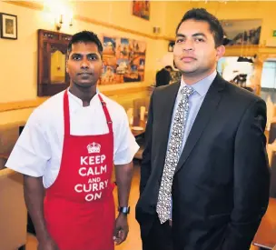  ??  ?? Sujith D’almeida, right, at the award-winning Urban Tandoor By Dan Regan