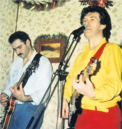  ??  ?? Mervyn’s 1980s duo performing at a Christmas concert in 1989.