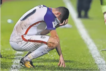  ?? ASHLEY ALLEN, GETTY IMAGES ?? Star teenager Christian Pulisic could not get the U.S. men’s national team into the World Cup.