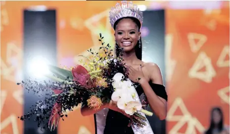  ?? | YOLANDA VAN DER STOEP ?? NDAVI Nokeri was crowned Miss SA last night. The 23-year-old from Tzaneen in Limpopo won the title at a glitzy ceremony at the Sunbet Arena at Time Square in Pretoria last night. She walked away with prizes and sponsorshi­p worth more than R3 million.