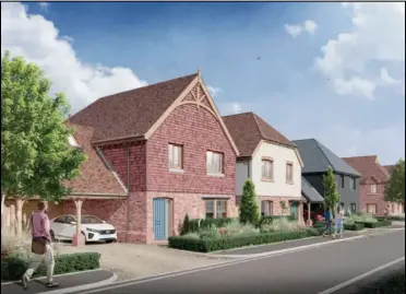  ?? ?? A CGI of the proposed homes on former science labs in Wye