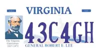  ?? COURTESY PHOTO ?? A Gen. Robert E. Lee license plate offered by Virginia’s Department of Motor Vehicles.