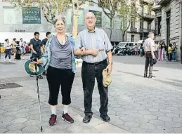  ?? Mané Espinosa ?? Susan i Gerald Metz, al passeig de Gràcia, fa pocs dies