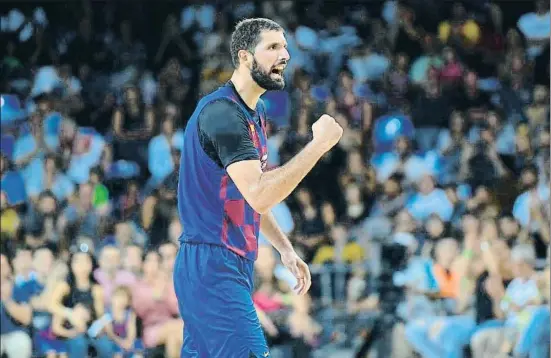  ?? EP ?? Nikola Mirotic ejerce de figura del Barça sobre el parquet mostrando un gran rendimient­o hasta el momento