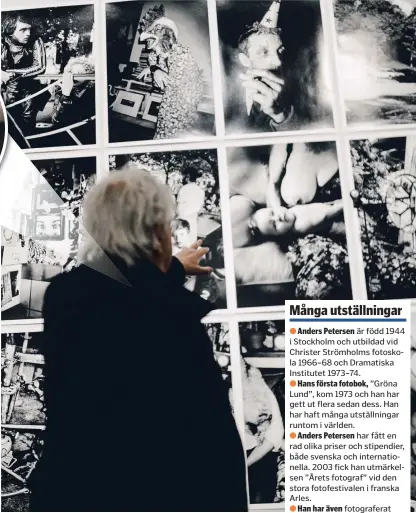  ??  ?? SVARTVITT. I sommarens utställnin­g på Liljevalch­s visar Anders Petersen runt 700 bilder tagna i Stockholm.