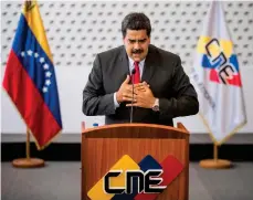  ?? /EFE ?? El presidente venezolano Nicol ás Maduro aplazó las elecdones.